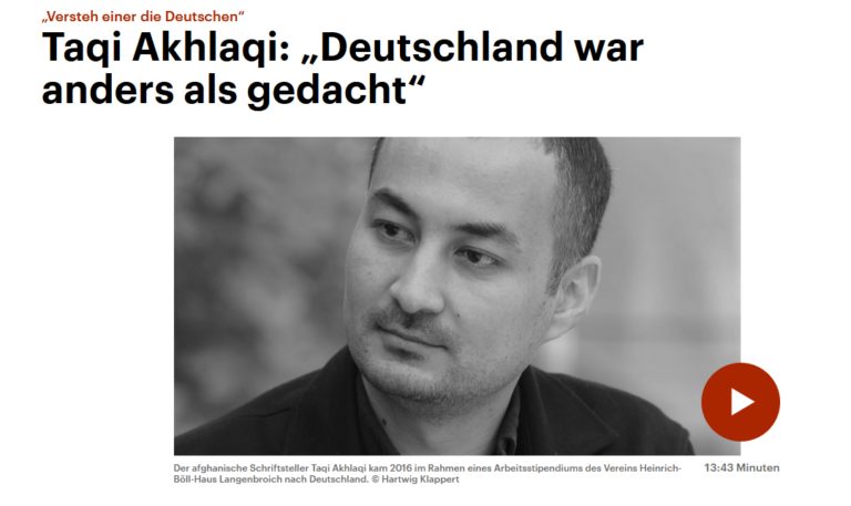 Lesart. Deutschlandfunk Kultur: Interview mit Taqi Akhlaqi